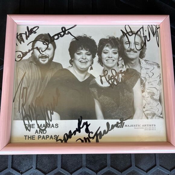 The Mamas And The Papas Signed Autograph Music Record Promo Picture Framed 🎶 - Picture 1 of 2
